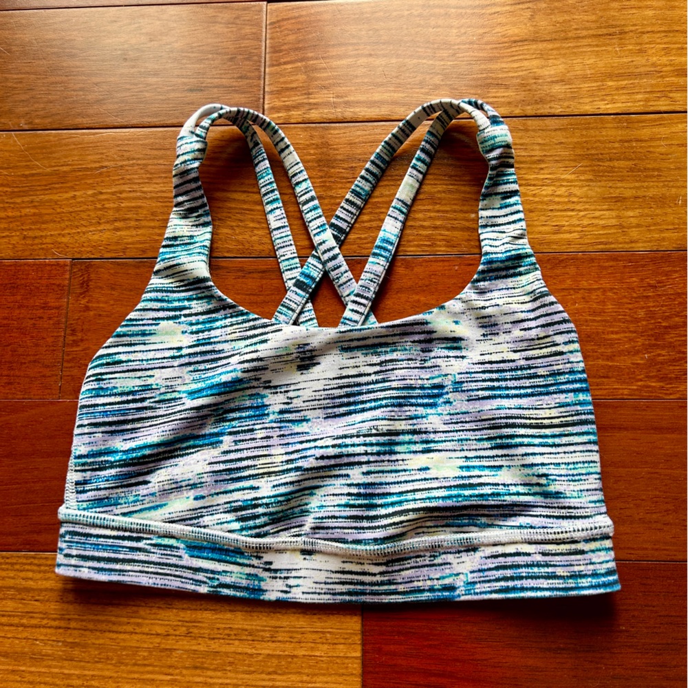 Lululemon Energy Sports Bra | Size 2 | Double Crisscross Straps | Heathered